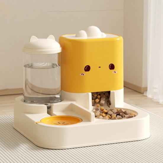 2-In-1 Automatic Cat Food Feeder Water Dispenser Multi-purpose Indoor Small Cats Dogs Puppies Food Water Feeding Bowl Pet Supplies