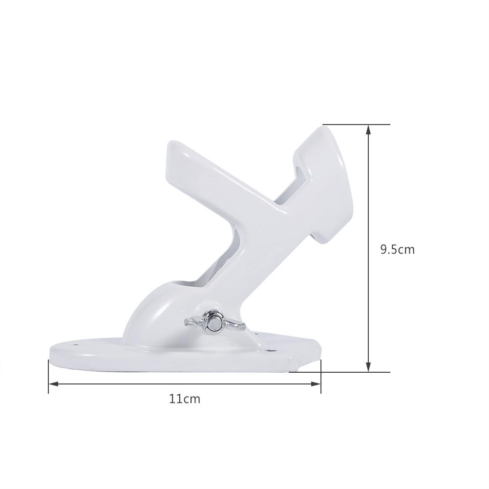 2 Angle Aluminium Alloy Flag Pole Holder Mounting Wall Mount Flagpole Windsock Bracket White