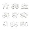 My Shape 1-25 Numbers Charms Stainless Steel Lucky Number Pendant for Necklace Bracelet Jewelry DIY Accessories Wholesale 10pcs