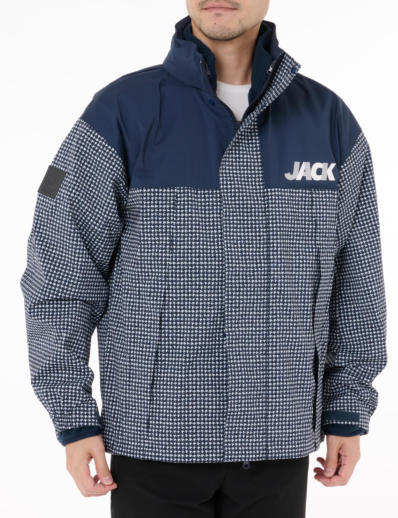 

full zip blouson Golf outerwear 6 [Jack Bunny] Men s (laminate taffeta) / / 262-4220105 120_Navy (staggered) [LL]