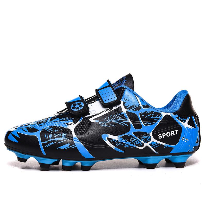 2025 children's Velcro football shoes boys students young girls AG spikes TF broken nails training football shoes