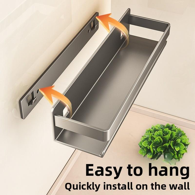 Wall Mount Spice Rack With Removable Shelves For Kitchen Organization And Storage