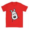 Camiseta Casual Perro Nieve Capitán Haddock Hombre Cuello Redondo 100% Algodón Camiseta Dibujos Animados Manga Corta Camisetas Ropa Clásica