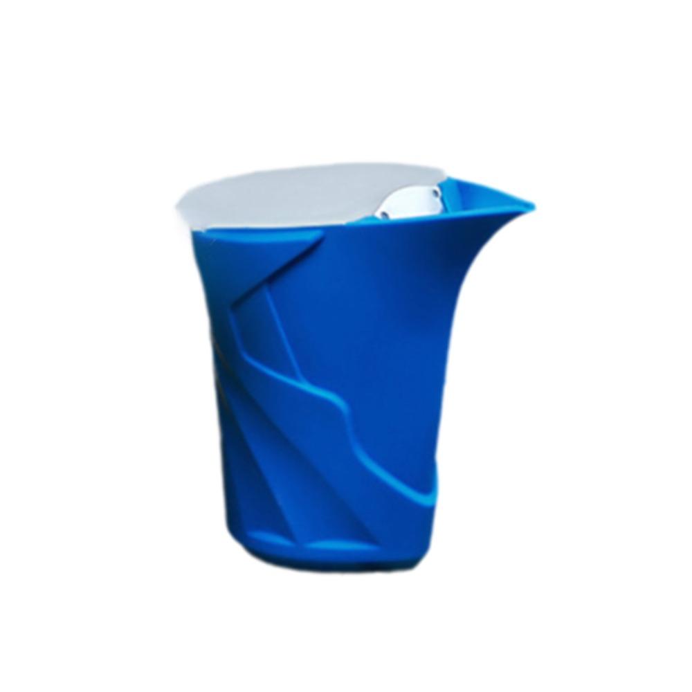 

Силиконовый походный кофейник для ручного заваривания с клапаном регулировки скорости, кофейник для приготовления кофе, для улицы синий