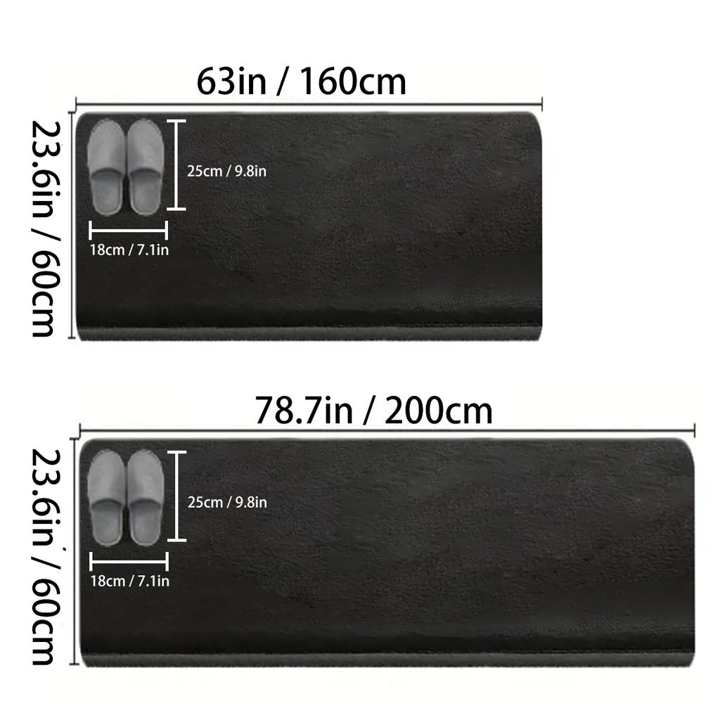 Long Strip 1.2cm Thick Sponge Laundry Room Non-slip Floor Mat Kitchen Water and Oil Absorption Flannel Floor Mat Home Door Mat