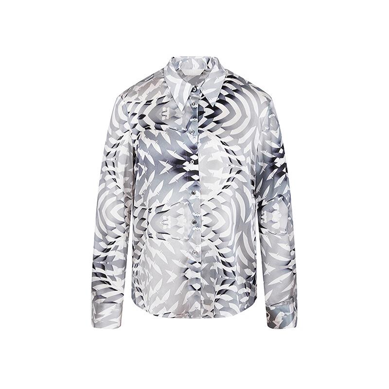 LESS 2025 Spring Silk Blend Long Sleeve Shirt