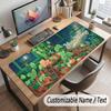 Floral Garden Theme Customized Mouse Pad Personalized Print Name Text Desk Mat For Home Office Table Decor