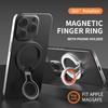 Magsafe Magnetic Phone Finger Ring Holder Rechargeable Adsorbed on Magnetic Sheet 360° Rotating Foldable for iPhone 15 Universal