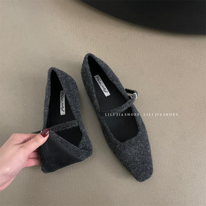 

Fashion Bailamos Winter New Brand Women Flats Round Toe Shallow Slip On Ladies Casual Ballet Shoes Soft Leather Eelgant Dress Shoes 40