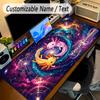 Axolotl Theme Personalized Mouse Pad Custom Name Text Non Slip Desk Pad For Laptop Office Desktop