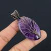 Amethyst Pendant, Handmade Gemstone 999 Copper Wire Wrapped Pendant Antique Jewelry, For Gift Silver Jewelry