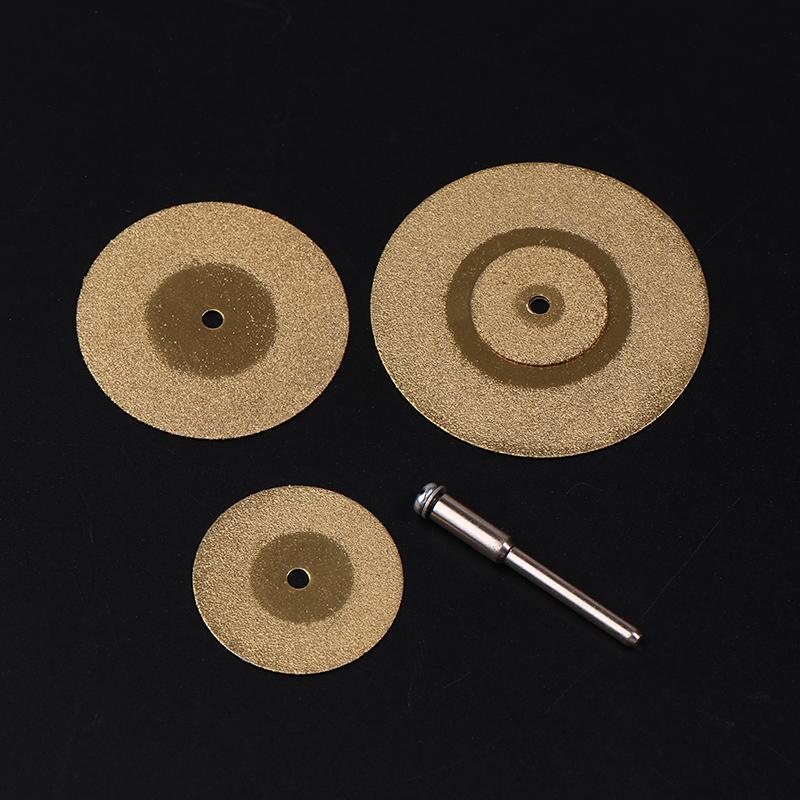 5Pcs 20/30/40/50Mm Diamond Cutting Disc For Rotary Tools Tin Coated Circular Saw Blade For Cutting Gemstone Glass Ceramic