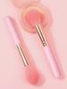 2pcs Pink Flame High-gloss Brush, Soft Bristle Blush Brush, Beginner's Makeup Brush, Portable and Affordable Beauty Tool