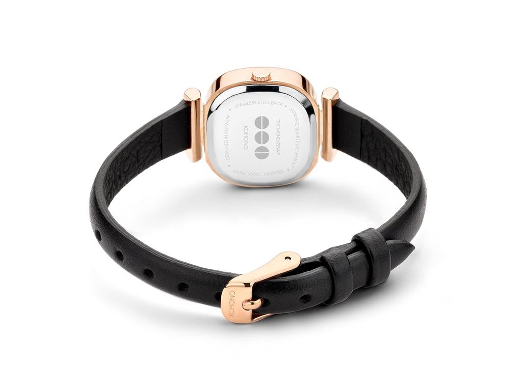 Authorized Distributor KOMONO Watch MONEYPENNY Rose Gold Gray Leather [KOMONO] Women's KOM-W1233