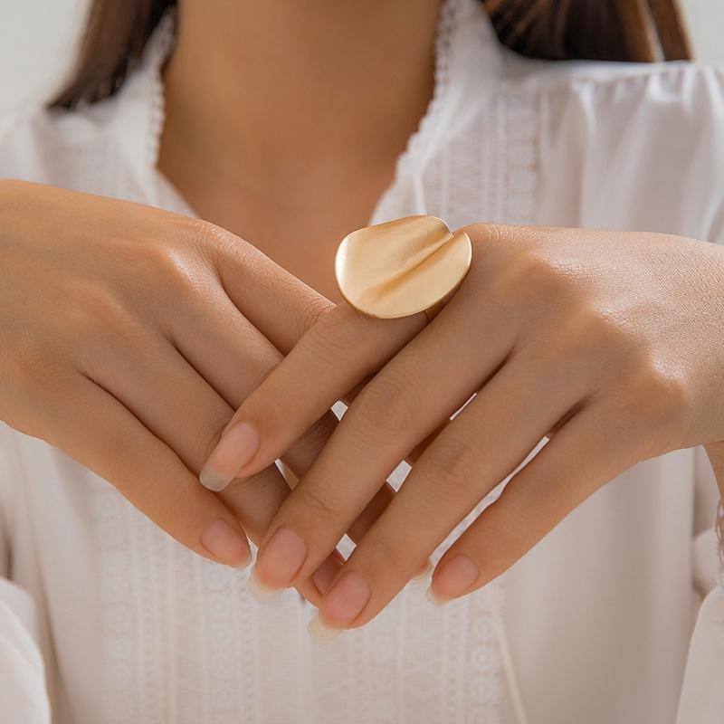 Geometric Band Ring Punk Style Alloy Texture Adjustable Rings Suitable for Fashion Enthusiasts Present Multiple Sizes