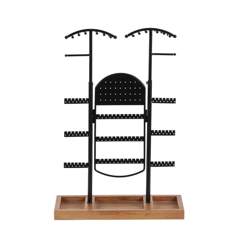 Original Design Jewelry Rack Black 6-layer Large Adjustable Jewelry Display Rack Ring Necklace Earring Rack