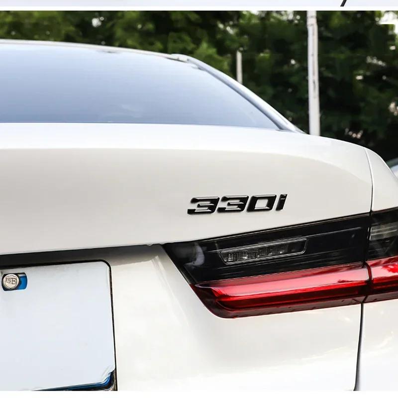 Car 3D ABS Trunk Letters Logo Badge Emblem Decal Sticker For BMW 3 Series 320i 325i 328i 330i 335i E46 E90 E91 F30 F31 F34 G20