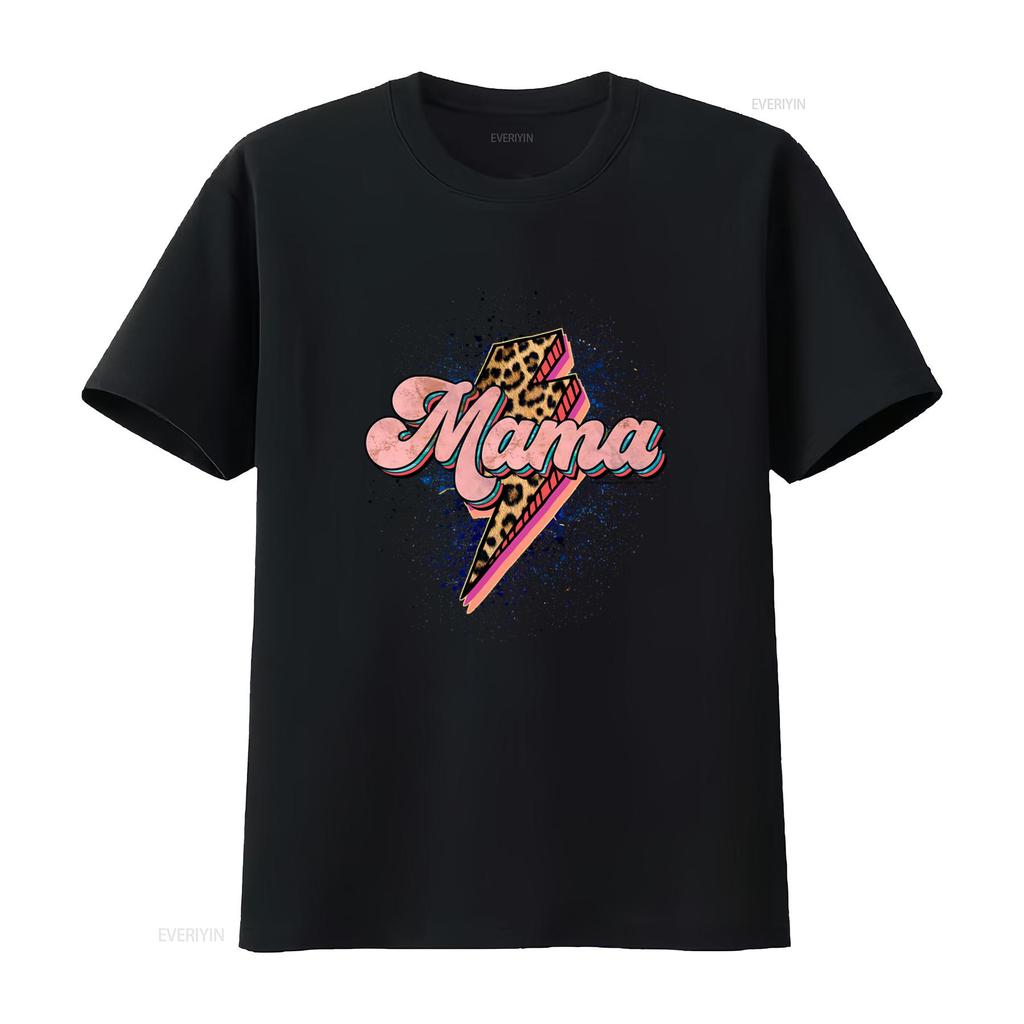 Mama Leopard Bolt T Shirt 1979 Cotton Cool for Fashionable Moms vintage Washed Unisex Stylish Breathable designer clothes