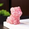 Resin Tiger Figurine Home Decor With Natural Crystal For Living Room Display