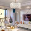 Luxury Nordic Lustre Crystal LED Chandelier Indoor Ceiling Pendant Light Villa Living Dining Room Bedroom Hanging Decor Lighting