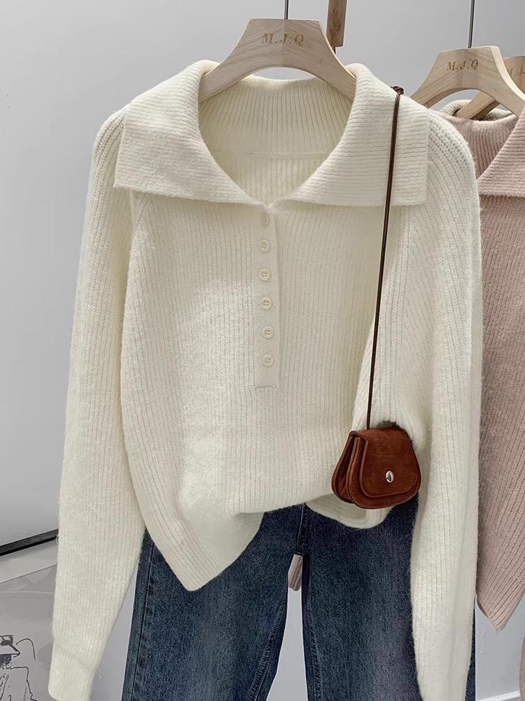 Women's 2026 Autumn/Winter Cozy Loose Knit Pullover Top