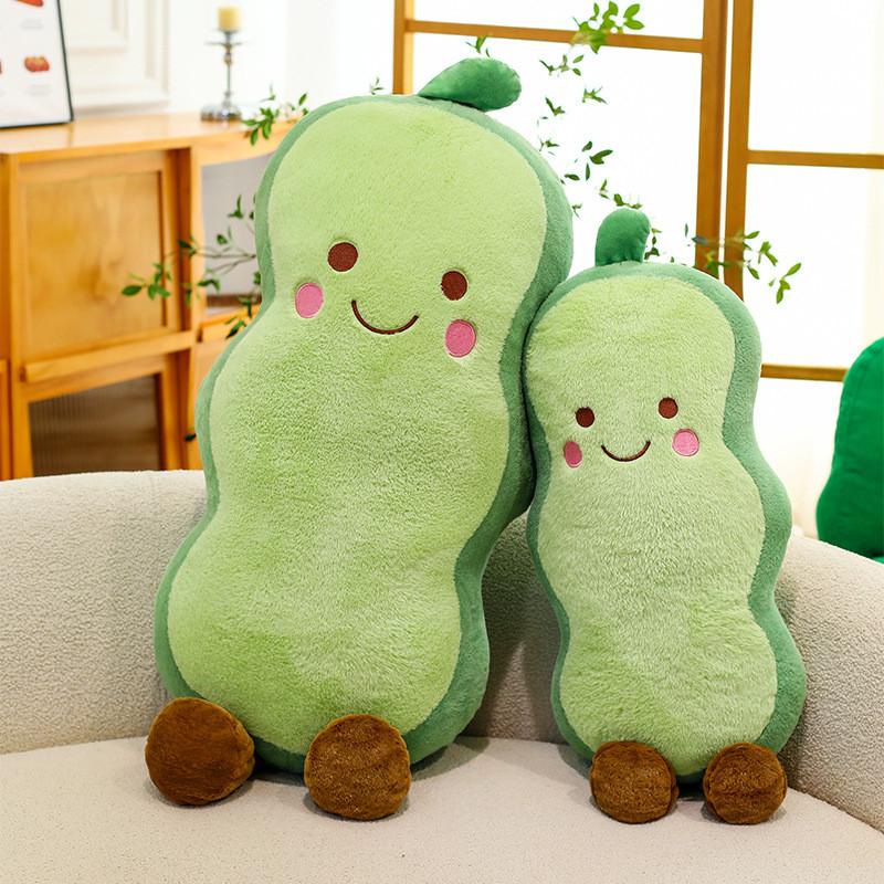 Vegetable Pea Cucumber Long Pillow Plush Toy Kids Sleep Companion Gift For Children
