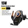 ESSAGER 15W Wireless Charger Car Mount Air Vent Clip Wireless Charger Stand 360° Rotation