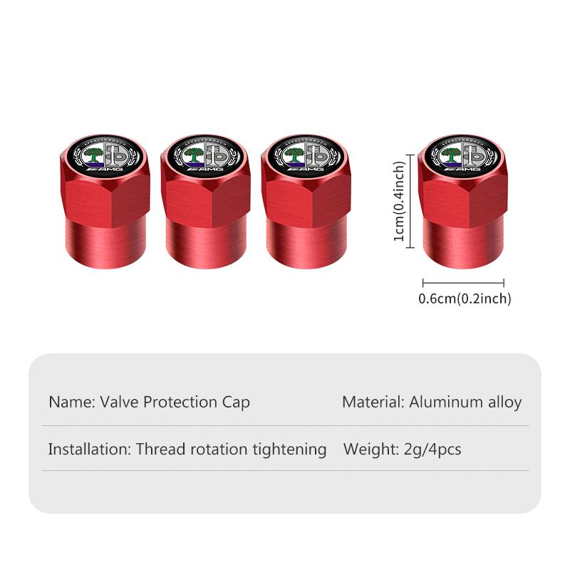 For Volkswagen b4For AMG Car Aluminum Alloy Tire Valve Stem Caps Decorative Tires Dustproof Accessories Benz CITAN VITO SPRINTER CLS SLK W202