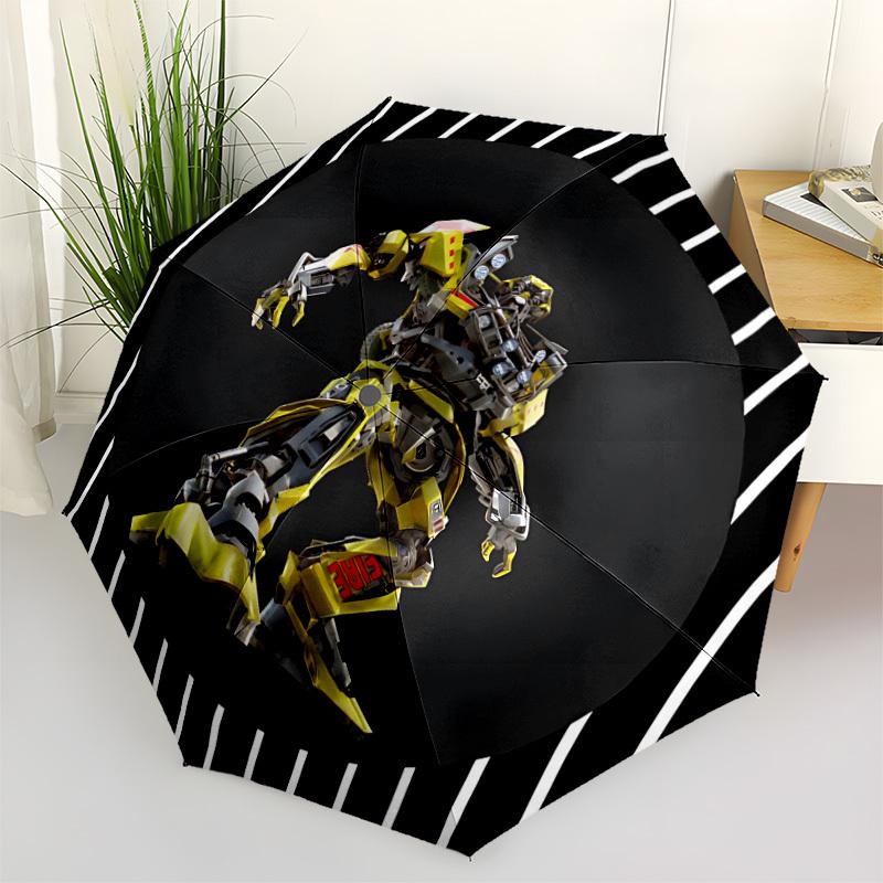 1pc Transformer Robot Auto Open/close Umbrella, Portable Travel Umbrella, Everyday Use - Outdoor Accessory, Artistic Pattern, Compact Design, Fashion