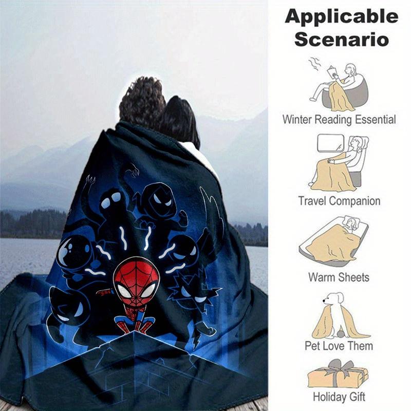 1pc Spier-Man Printing Blanket - Soft, All-Season Throw for Living Room, Beroom,Personalize Gift with Aorable Cartoon Esign