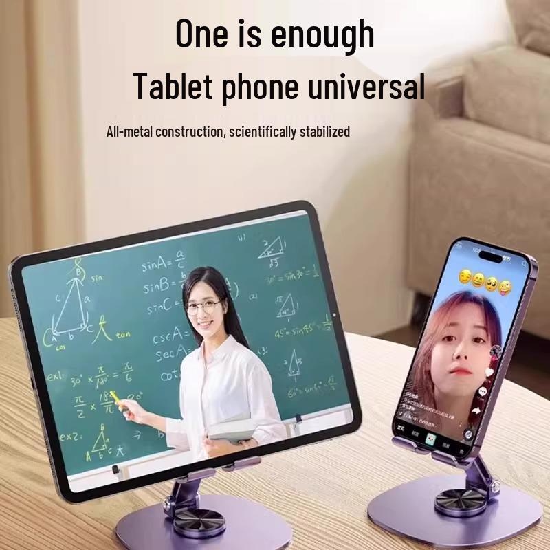 Rotatable Foldable Desktop Phone & Tablet Holder for Live Videos