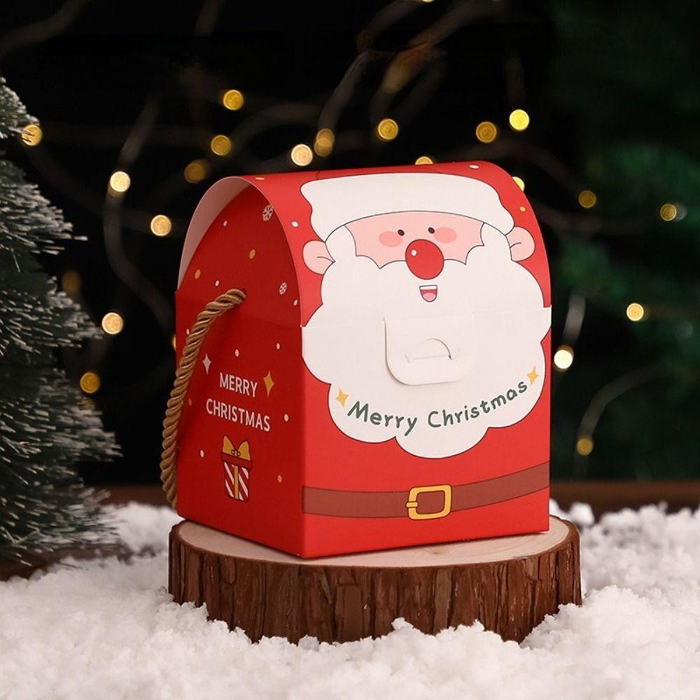 Shop New Year Nougat Chocolate Candy Gift Basket Xmas Gifts Bag Packaging Boxes Christmas Handbag