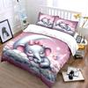 Dreamy Elephant On Crescent Moon Bedding Set For Kids Luxury Gift 3Pcs Digital Print Comforter Set Soft Comfortable Breathable