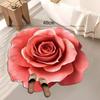 Durable Special-shaped Flower Carpet Soft Non-slip Bathroom Floor Mat Absorbent Rose Floor Mat for Living Room Tea Table Bedside