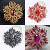 Vintage Geometric Alloy Crystal Brooch For Women Fashion Accessory