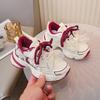 Girls Sneakers 2025 New Autumn Children's Pearl Princess Soft-soled Dad Shoes Girls Lace Explosion Versatile