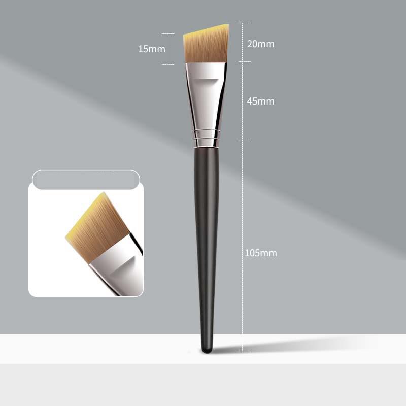 

Кисть для нанесения тональной основы скошенная головка ультратонкая кисть для нанесения тональной основы аппликатор для нанесения жидкого консилера инструмент для нанесения маски для лица чёрный