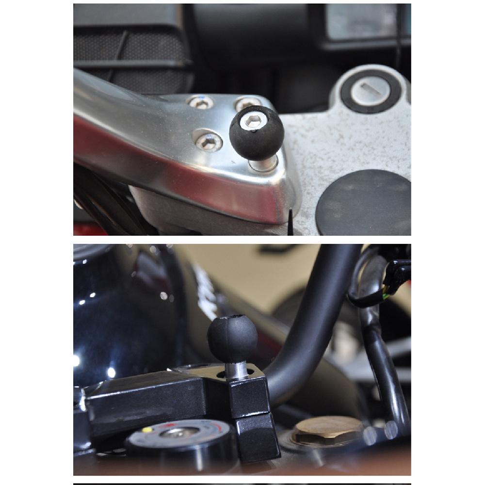 Motorrad-Lenkerklemme Basis mit M8-Schraube 1" Gummi-Kugel-Lenkerklemme Basis
