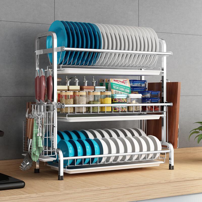 Zhishi Kitchen Countertop Double-Layer Dish Drying Rack