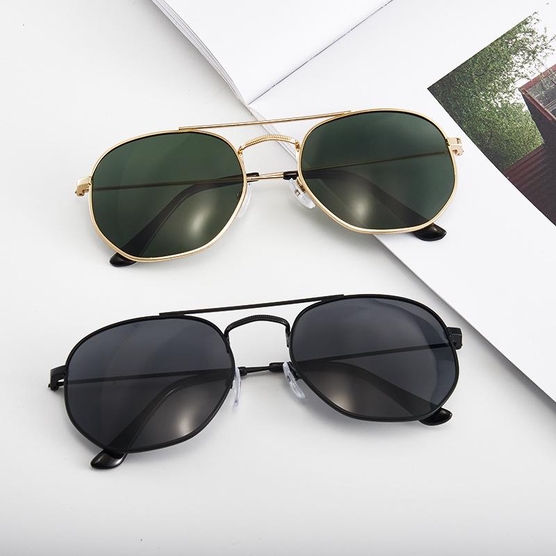 Metal Polarized Sunglasses Large Frame Men's Driving Sunglasses Double Beam Personalized Sunglasses Women