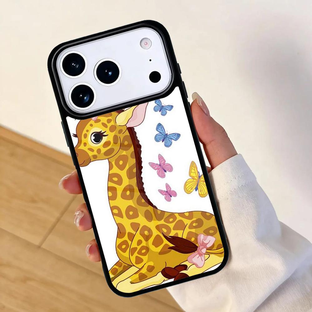 Giraffe Anime Cute Mobile Phone Case for IPhone 17 AIR 16pro Max 15 14 13 12 11 Bumper Cover