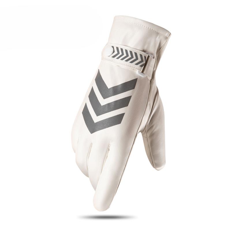 

Мужские зимние перчатки из ПУ со светоотражающей полосой, теплые, на плюшевой подкладке, для патрульной службы, утолщенные, светоотражающие, командные average size