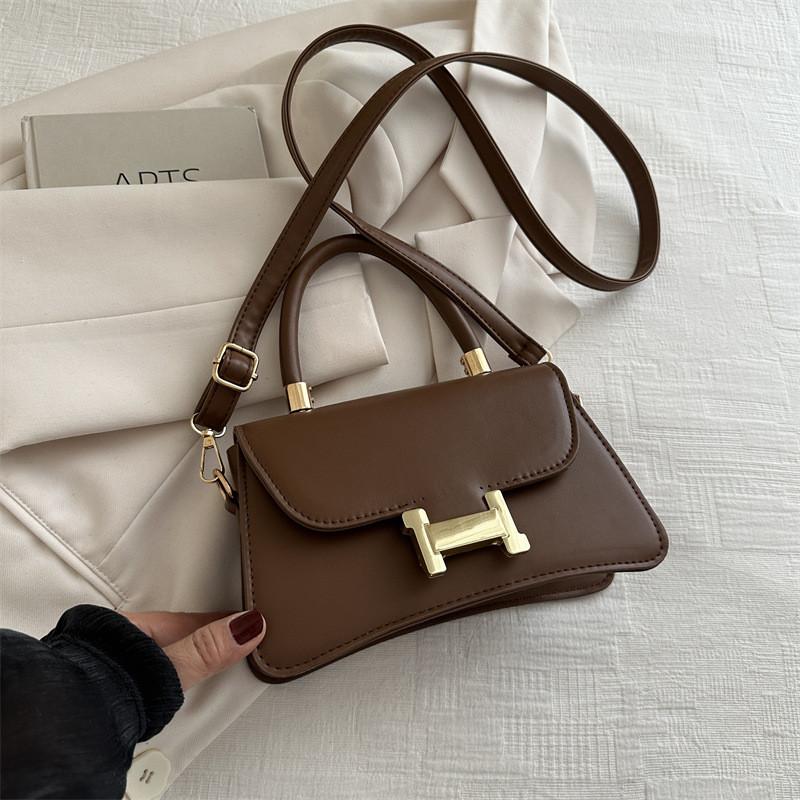 

Elegant Vintage Style Casual Handbag For Women In Trendy Black And White Designs коричневий