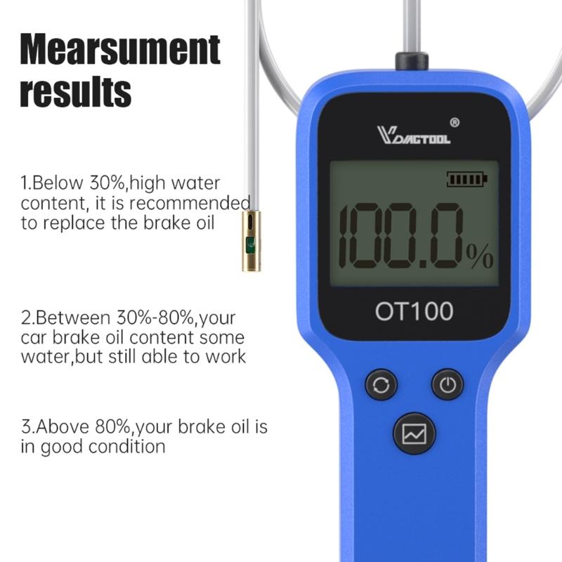 Brake Fluid Tester, HighPrecision Car Brake Fluid Detectors, Fluid/Liquid/Oil Moisture Analyzer for DOT3 DOT4 DOT5.1