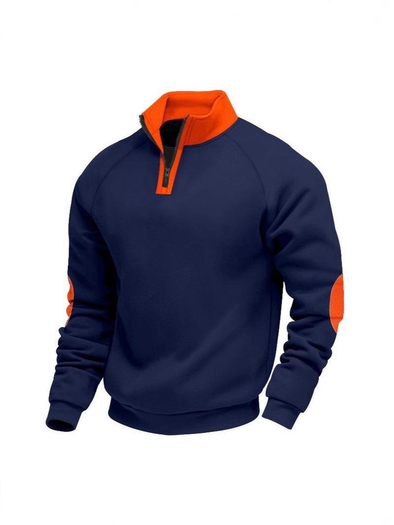 Xiyin Herren Halbreißverschluss Waffelstrick Sweatshirt - Herbst/Winter Stil