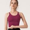 Summer Solid Backless Strap Cross Sports Bra Yoga Vest Women Fitness Sleeveless Women's Yoga Clothes Fashion Slim Fit Running Yoga Tank Tops 24409