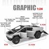 Alloy Model Car 1:24 Diecast Miniature Metal Pickup Vehicle Chidlren Birthday Collected Gift Van Truck Tesla Cybertruck Boys Toy