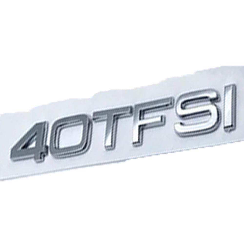 Flat Letter 3D ABS Logo For 4JHGE A3 S3 2.0TDI 35TFSI 40TFSI 45TFSI Car Trunk Lid Badge Logo Sticker Bright Chrome Black