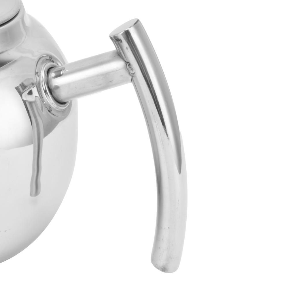 Kühlwasserkessel aus Edelstahl Farbe Silber Teekanne Kaffeekanne Filterkessel Für den Heimgebrauch