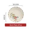 SOLECASA European Style Retro Ceramic Tableware Rose Pattern Bowl Plates Dessert Dish Spaghetti Plate Fruit Salad Bowl household